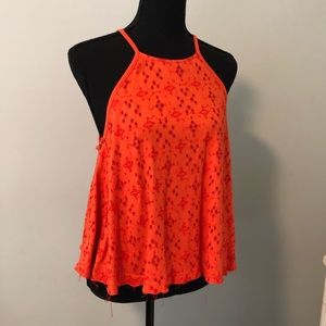 Free people eyelet racer back